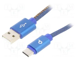 GEMBIRD Câble USB 2.0 Cablexpert USB A vers USB C, 1m, bleu