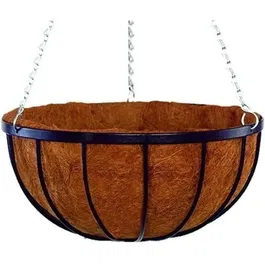 Garden Id Georgian - Suspension en coco premium ø40 x H19 cm - Panier profond pour plantes suspendues - Structure solide