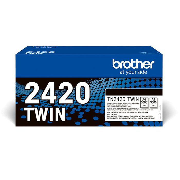 Brother Pack de deux cartouches de toner noir TN2420TWIN Brother Pack de deux cartouches de toner noir TN2420TWIN