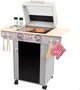 Color Baby - Barbecue en bois pour enfants avec 10 pièces, 60 x 30 x 66.5 cm