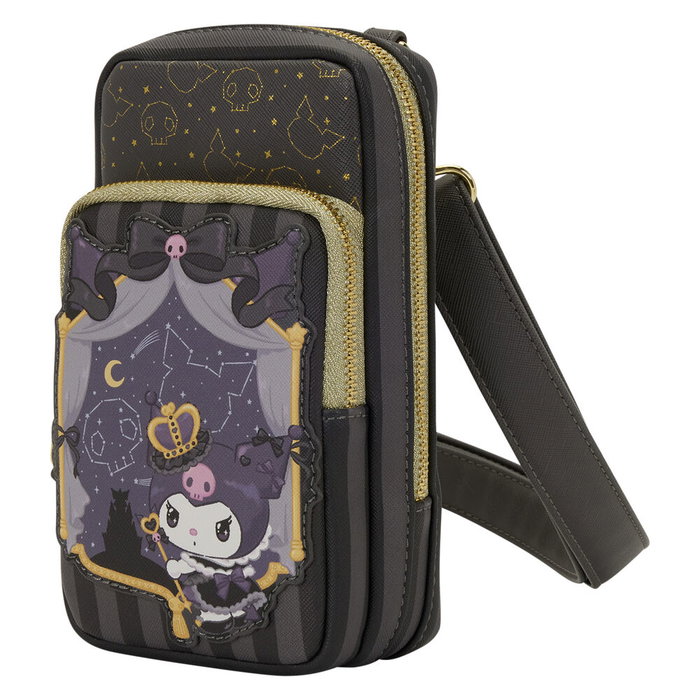 Loungefly Sac bandoulière avec porte-monnaie 20th Anniversary Kuromi Hello Kitty - 10.8x6.35x19.05 cm
