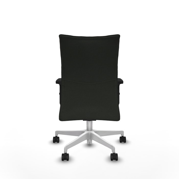 Piqueras Y Crespo Albacete Confidente - Chaise de bureau noire avec mécanisme synchrone et base blanche Piqueras Y Crespo Albacete Confidente - Chaise de bureau noire avec mécanisme synchrone et base blanche