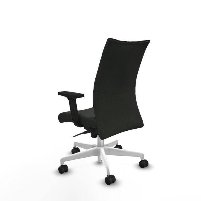 Piqueras Y Crespo Albacete Confidente - Chaise de bureau noire avec mécanisme synchrone et base blanche Piqueras Y Crespo Albacete Confidente - Chaise de bureau noire avec mécanisme synchrone et base blanche