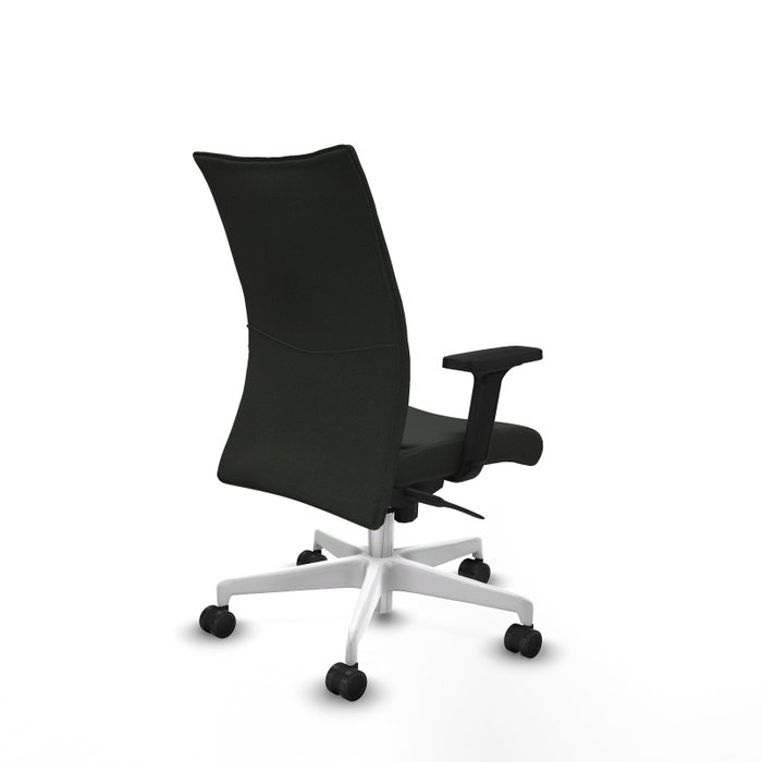 Piqueras Y Crespo Albacete Confidente - Chaise de bureau noire avec mécanisme synchrone et base blanche Piqueras Y Crespo Albacete Confidente - Chaise de bureau noire avec mécanisme synchrone et base blanche