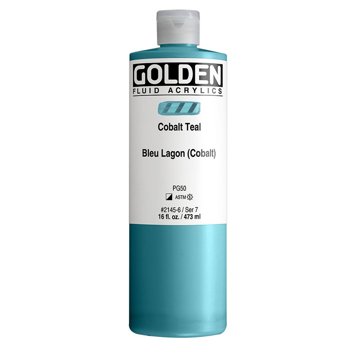 Golden Couleurs Acryliques Fluides Sarcelle Cobalt 473 ml Golden Couleurs Acryliques Fluides Sarcelle Cobalt 473 ml