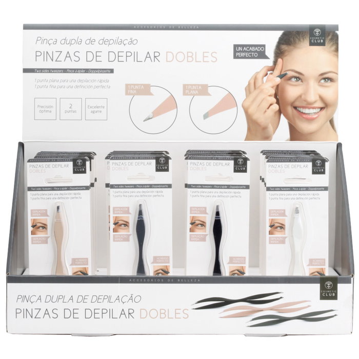 Cosmetic Club Pinces de Dépilation Double Fonction