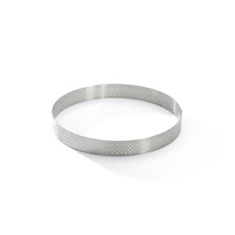 deBuyer Cercle à tarte rond perforé en acier inoxydable 12,5 cm