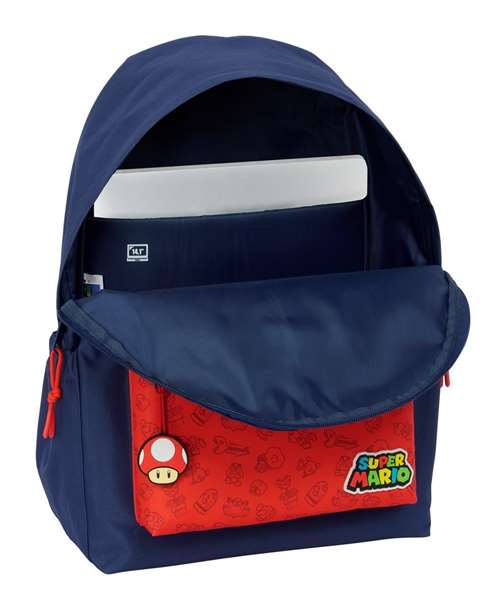 Safta Sac à dos pour ordinateur portable 14.1 pouces Super Mario "Trick" 31 x 43 x 13 cm