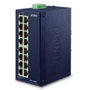 Planet ISW-1600T Commutateur Ethernet industriel 16 ports 10/100TX Fast Ethernet, boîtier métallique IP30, alimentation large 12-48V DC