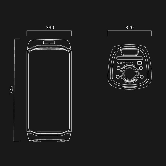 Haut-parleurs bluetooth portables Muse Noir 600 W Haut-parleurs bluetooth portables Muse Noir 600 W