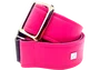 GETM Sangle Guitare/Basse Fly Pink - Rose, Ajustable 165 cm, Polycuir et Nylon
