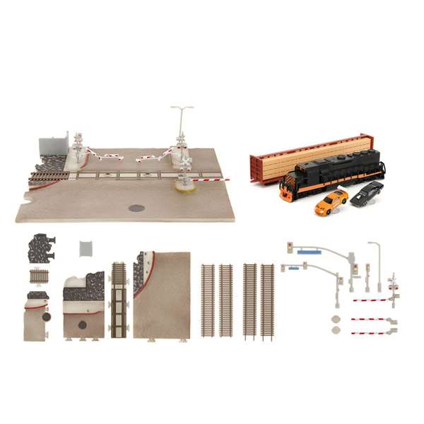 Smoby - Diorama de train scénique Fast & Furious - Jeu de construction - À partir de 8 ans