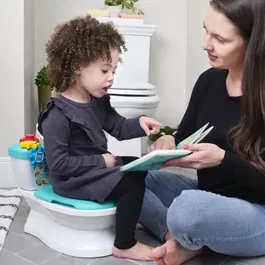 Baby Einstein Pot de toilette enfant ludique avec réducteur, chasse d'eau musicale, système anti-éclaboussures et poignées intégrées - Cadeau bébé