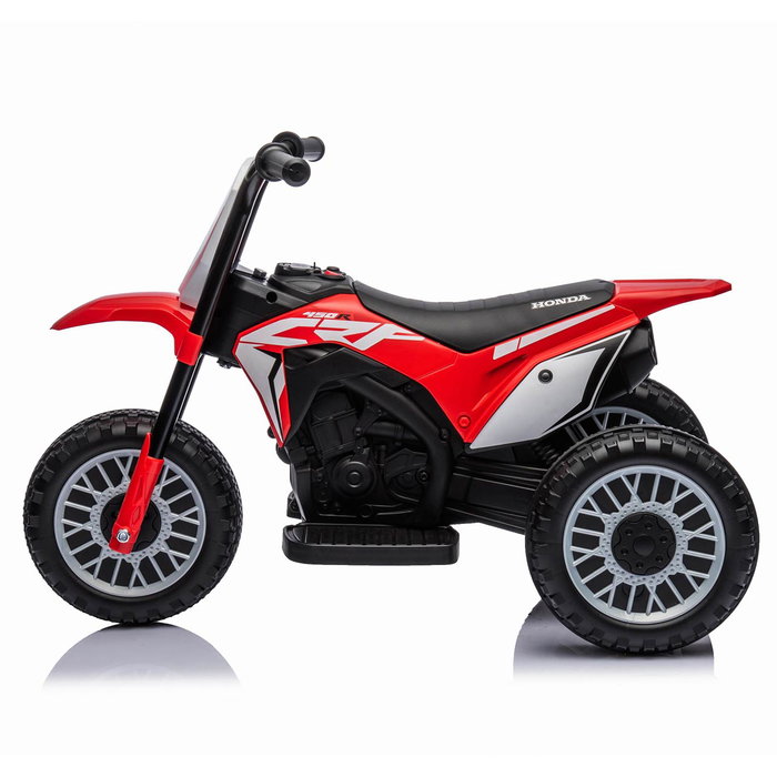 TACHAN Motocyclette électrique pour enfant Honda CRF à licence officielle - Design sportif couleur rouge avec batterie Li-ion rechargeable 7.2V et moteur 390 - Modèle T00993
