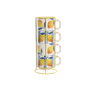 Home ESPRIT Ensemble de tasses à café Citron Méditerranéen 260 ml, 6 pièces
