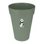 ELHO Pot de fleurs Loft Urban rond extérieur, Ø 34 x H 45 cm, 23 L, vert, fabriqué en plastique 100% recyclé avec réserve d'eau