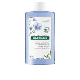 Klorane Shampoing Lin Bio Volume 400 ml - Cheveux fins sans volume, purifie et fortifie
