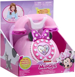 JUST PLAY Téléphone à cadran rétro Minnie Mouse Rose