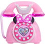 Minnie - Téléphone à cadran jouet rétro Disney Junior, rose brillant avec lumières et sons, pour enfants dès 3 ans