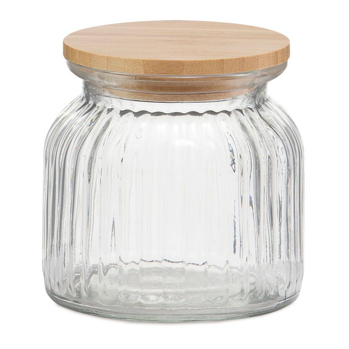 Boîte Andrea House MS72136 verre Bambou Cuisine 600 ml