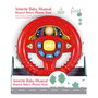 Tachan Volant de bébé rouge avec lumières et sons - 8 effets sonores, 12 mélodies, multilingue (EN, FR, DE, IT, PT, ES) - Jouet d'éveil sensoriel pour enfant dès 6 mois