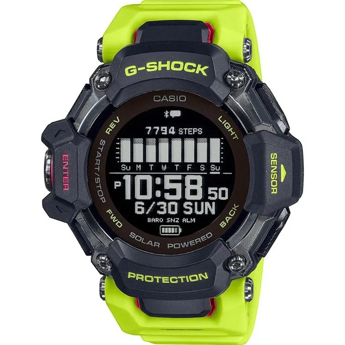 Casio G-Shock Sport GBD-H2000-1A9ER - Montre sport connectée gris clair avec cardiofréquencemètre, Bluetooth, 20 bars et suivi d'activité Casio G-Shock Sport GBD-H2000-1A9ER - Montre sport connectée gris clair avec cardiofréquencemètre, Bluetooth, 20 bars et suivi d'activité