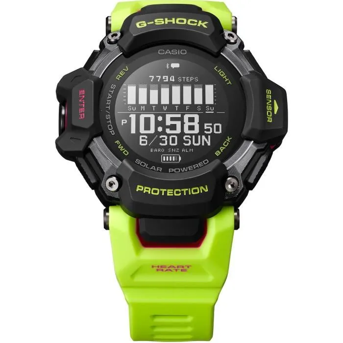 Casio G-Shock Sport GBD-H2000-1A9ER - Montre sport connectée gris clair avec cardiofréquencemètre, Bluetooth, 20 bars et suivi d'activité Casio G-Shock Sport GBD-H2000-1A9ER - Montre sport connectée gris clair avec cardiofréquencemètre, Bluetooth, 20 bars et suivi d'activité