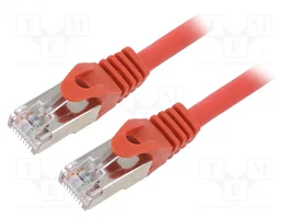 GEMBIRD Cordon de raccordement Cat 6a S/FTP rouge 0,5m RJ45