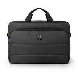 Port Designs Sacoche Portland II ECO pour PC Portable 17,3 Pouces - Noir et Bleu Roi - Léger et Robuste
