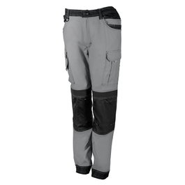 VELILLA Pantalon de travail multiboches Canvas Stretch Beige/noir Taille S