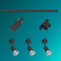 Philips Système de rail EasyLink 3 spots Tobia 5 W GU10 Noir Aluminium 1 m