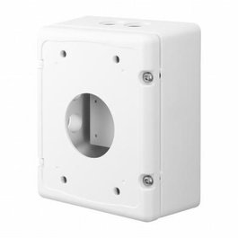 Hanwha - Boîte d'installation blanche pour SBP-300WMW, SBP-300WMW1, SBP-S00KMW, SBP-300PMW (185 x 221 x 94.3 mm, Acier, Aluminium, Silicone, IP66, 3400 g)