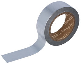 Innspiro Cinta masking tape Washi Serie Metal foil plateado 15mm x 10m