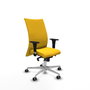Piqueras Y Crespo Chaise Albacete Confidente Jaune avec Mécanisme Synchrone et Base Aluminium