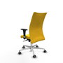 Piqueras Y Crespo Chaise Albacete Confidente Jaune avec Mécanisme Synchrone et Base Aluminium