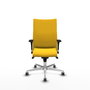 Piqueras Y Crespo Chaise Albacete Confidente Jaune avec Mécanisme Synchrone et Base Aluminium