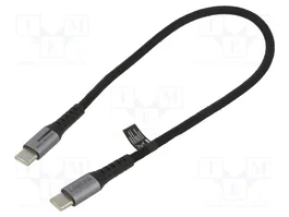 LOGILINK Câble USB 2.0 USB-C vers USB-C, 0,3m, noir