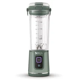 Ninja BC151EUEM Blast - Blender portable sans fil rechargeable USB-C pour smoothies, conception antifuite et assemblage en acier inoxydable, vert
