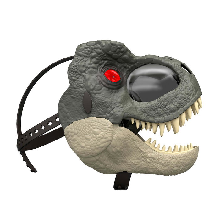 MATTEL Jurassic World Masque Déguisement T-Rex Dinosaurio Deluxe avec Yeux LED et Rugissements pour Enfants 4+ Réf. JCH04