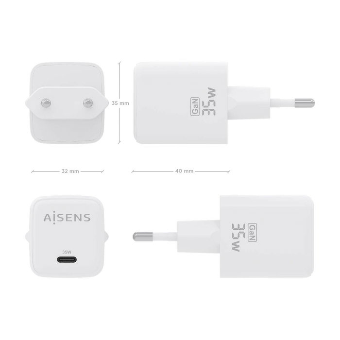 Chargeur mural Aisens ASCH-35W1P016-W Blanc Multicouleur 35 W