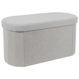 Home Deco Factory BANCO-PUF PLEGABLE GRIS OVAL
