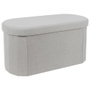 Home Deco Factory BANCO-PUF PLEGABLE GRIS OVAL