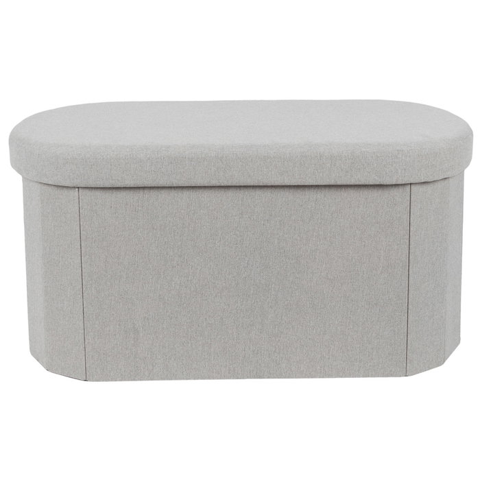 Home Deco Factory BANCO-PUF PLEGABLE GRIS OVAL