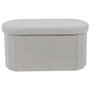 Home Deco Factory BANCO-PUF PLEGABLE GRIS OVAL
