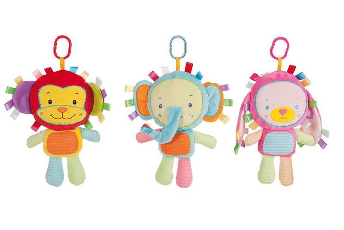 Creaciones Llopis - Baby Funny, Peluche éducative avec 4 animaux, 35 cm, âge minimum recommandé 3 ans, en polyester