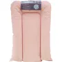 Tineo TINEO - FLOCONS - Matelas à langer PVC Rose poudre 50x70 cm, confortable et sécurisant, mousse moelleuse, bords rehaussés, imperméable