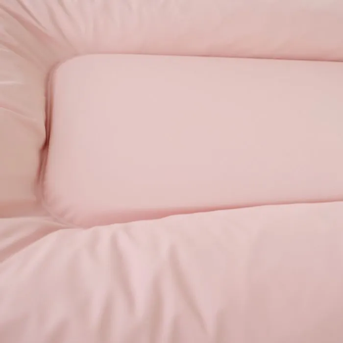 Tineo TINEO - FLOCONS - Matelas à langer PVC Rose poudre 50x70 cm, confortable et sécurisant, mousse moelleuse, bords rehaussés, imperméable