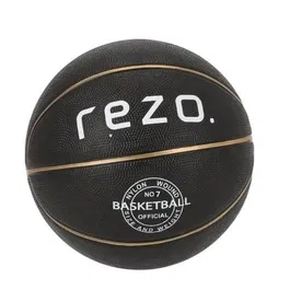 Rezo Ballon de Basket en Caoutchouc Taille 7 Couleur Or - Prise Ferme - Pour Basket et Handball - Unisexe