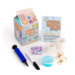 Bizak - Nano Tape Magic Mini - Jeu créatif assorti nuages/animaux - Création d'objets, porte-clés, poissons colorés, designs avec slime