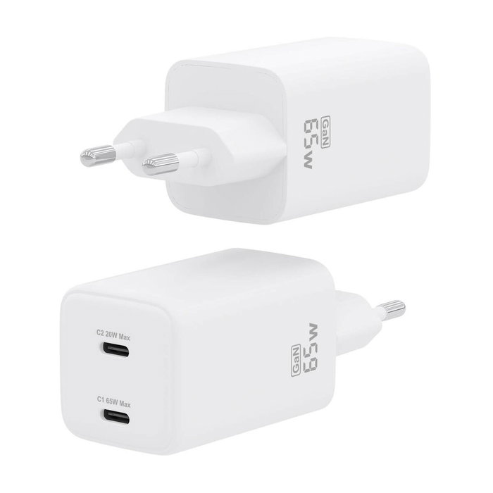 Chargeur mural Aisens ASCH-65W2P039-W Blanc Multicouleur 65 W